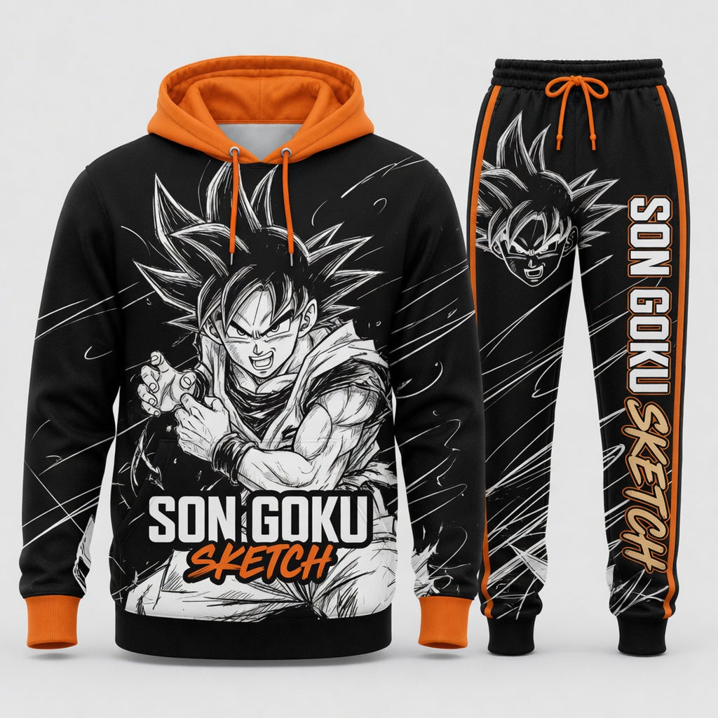 Son Goku Hoodie & Sweatpants Tracksuit Set — Dragon Ball Z Inspired - Custom Fan Apparel Image 10