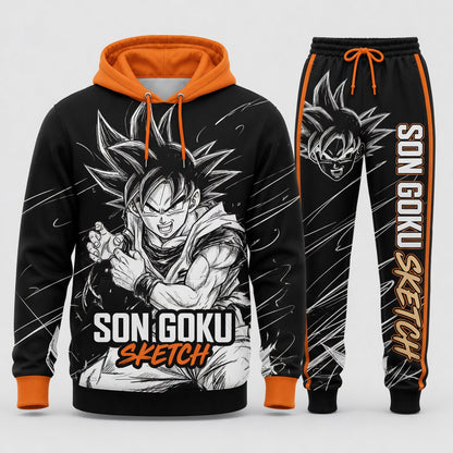 Son Goku Hoodie & Sweatpants Tracksuit Set — Dragon Ball Z Inspired - Custom Fan Apparel Image 10