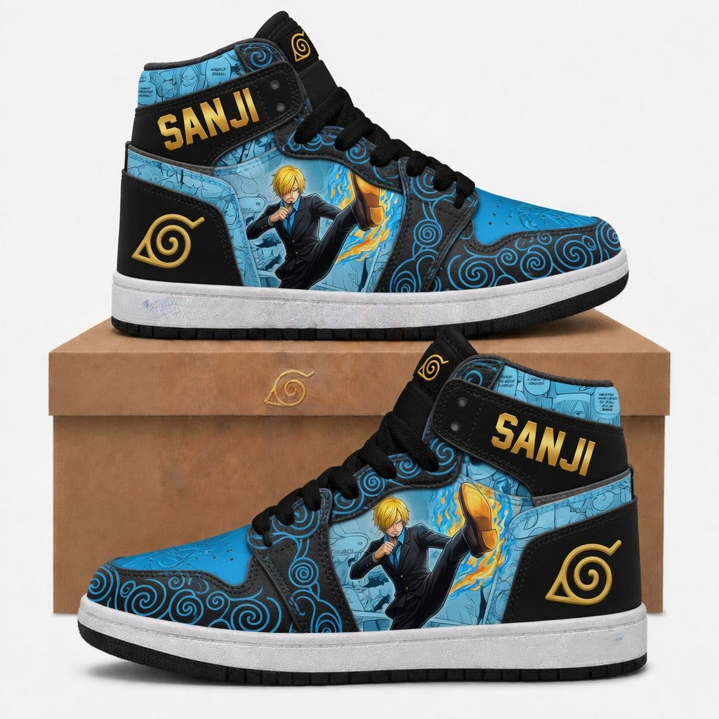 Anime Fan Edition High Top Sneakers — Anime Inspired Inspired Fan Shoes - Custom Fan Apparel Image 5