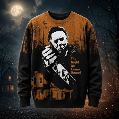 Halloween Horror Graphic Shirt — Vintage Slasher Inspired T-Shirt — Sweatshirt — Hoodie & Zip Hoodie - Custom Fan Apparel Image 3