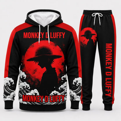 Monster Trio (Luffy, Zoro, Sanji) Hoodie & Sweatpants Tracksuit Set — One Piece Inspired - Custom Fan Apparel Image 9