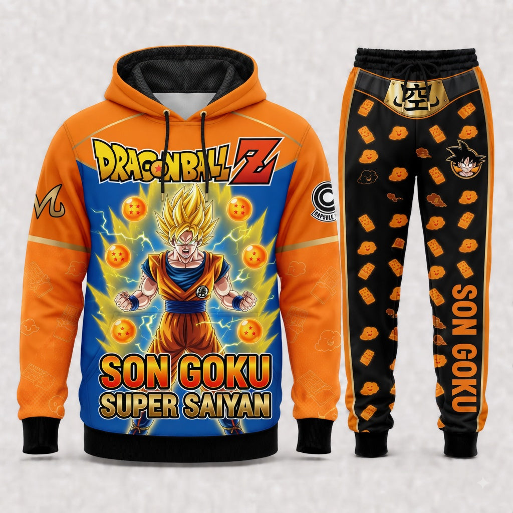 Goku Ultra Instinct Hoodie & Sweatpants Tracksuit Set — Dragon Ball Super Inspired - Custom Fan Apparel Image 11