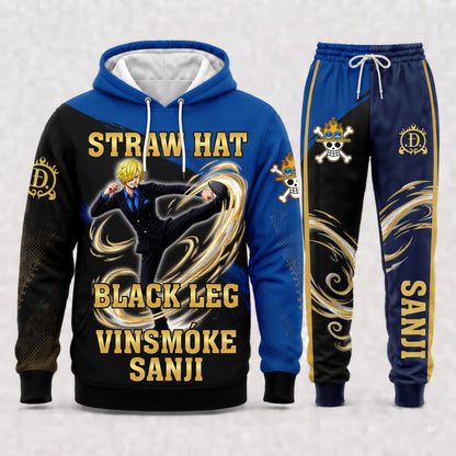 Vinsmoke Sanji Hoodie & Sweatpants Tracksuit Set — One Piece Inspired - Custom Fan Apparel Image 2
