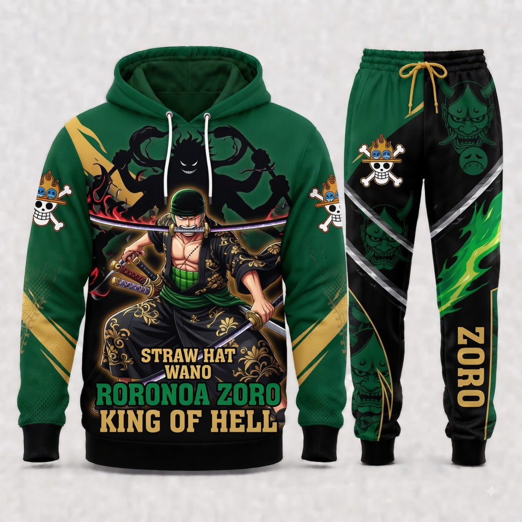 Roronoa Zoro Hoodie & Sweatpants Tracksuit Set — One Piece Inspired - Custom Fan Apparel Image 8