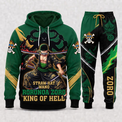 Roronoa Zoro Hoodie & Sweatpants Tracksuit Set — One Piece Inspired - Custom Fan Apparel Image 8