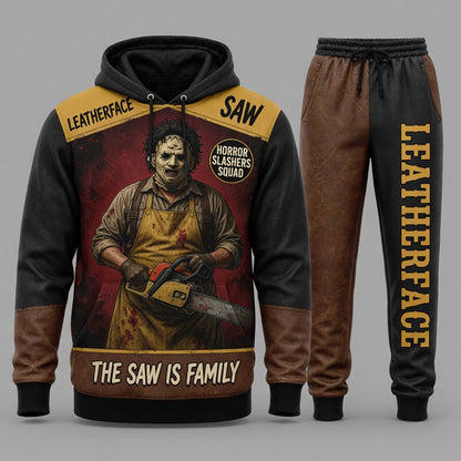 Leatherface - Horror Slashers Squad Halloween Hoodie and Pants Set