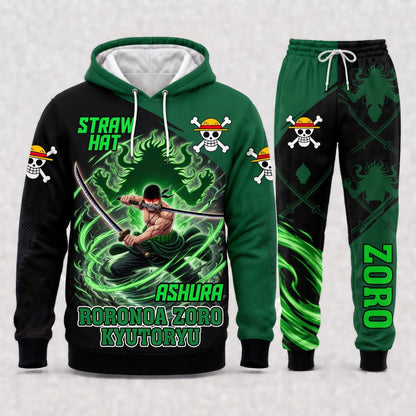 Roronoa Zoro Hoodie & Sweatpants Tracksuit Set — One Piece Inspired - Custom Fan Apparel Image 7