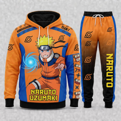 Uzumaki Naruto Hoodie & Sweatpants Tracksuit Set — Naruto Shippuden Inspired - Custom Fan Apparel Image 7