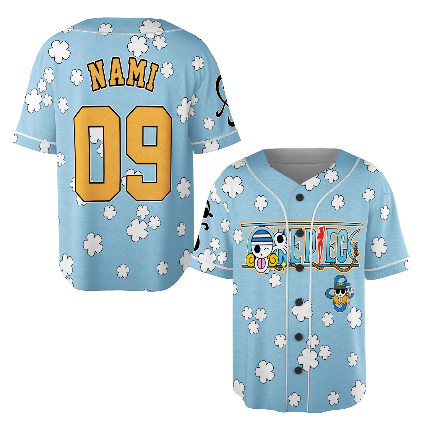 Custom One Piece Baseball Jersey Shirt, Personalized Cosplay Anime Style Team Uniform, Sports Fan Gift (Copy)