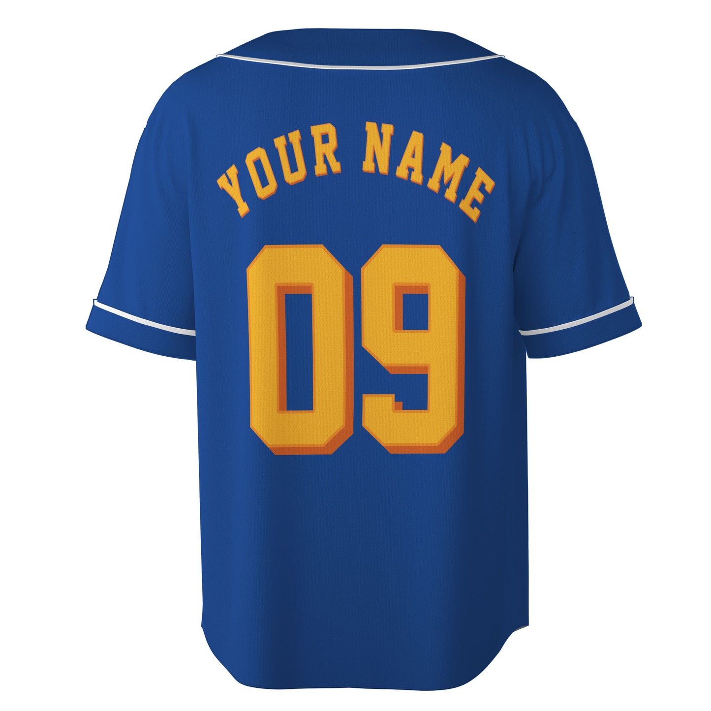 Custom Royal Blue Authentic Baseball Jersey — Cartoon Basketball Duck Button Up Jersey — Retro Sport - Custom Fan Apparel Image 3