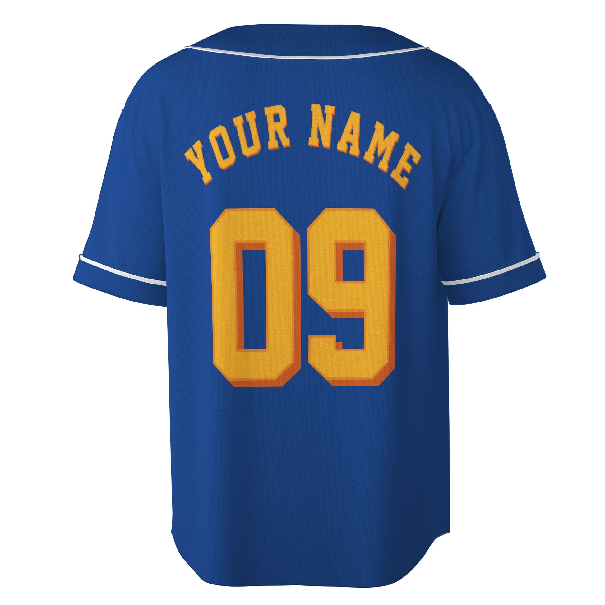 Custom Royal Blue Authentic Baseball Jersey — Cartoon Basketball Duck Button Up Jersey — Retro Sport - Custom Fan Apparel Image 3
