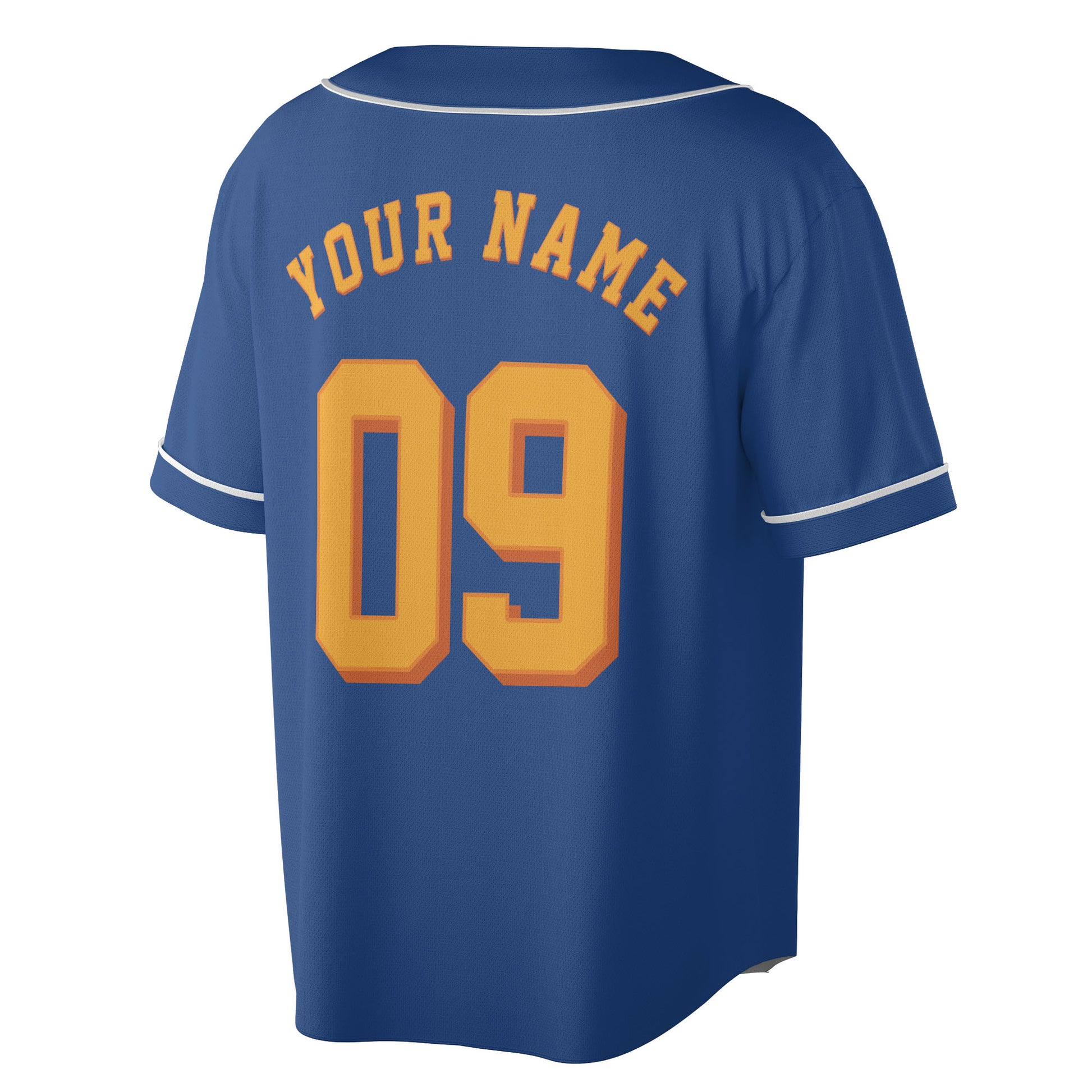 Custom Royal Blue Authentic Baseball Jersey — Cartoon Basketball Duck Button Up Jersey — Retro Sport - Custom Fan Apparel Image 5