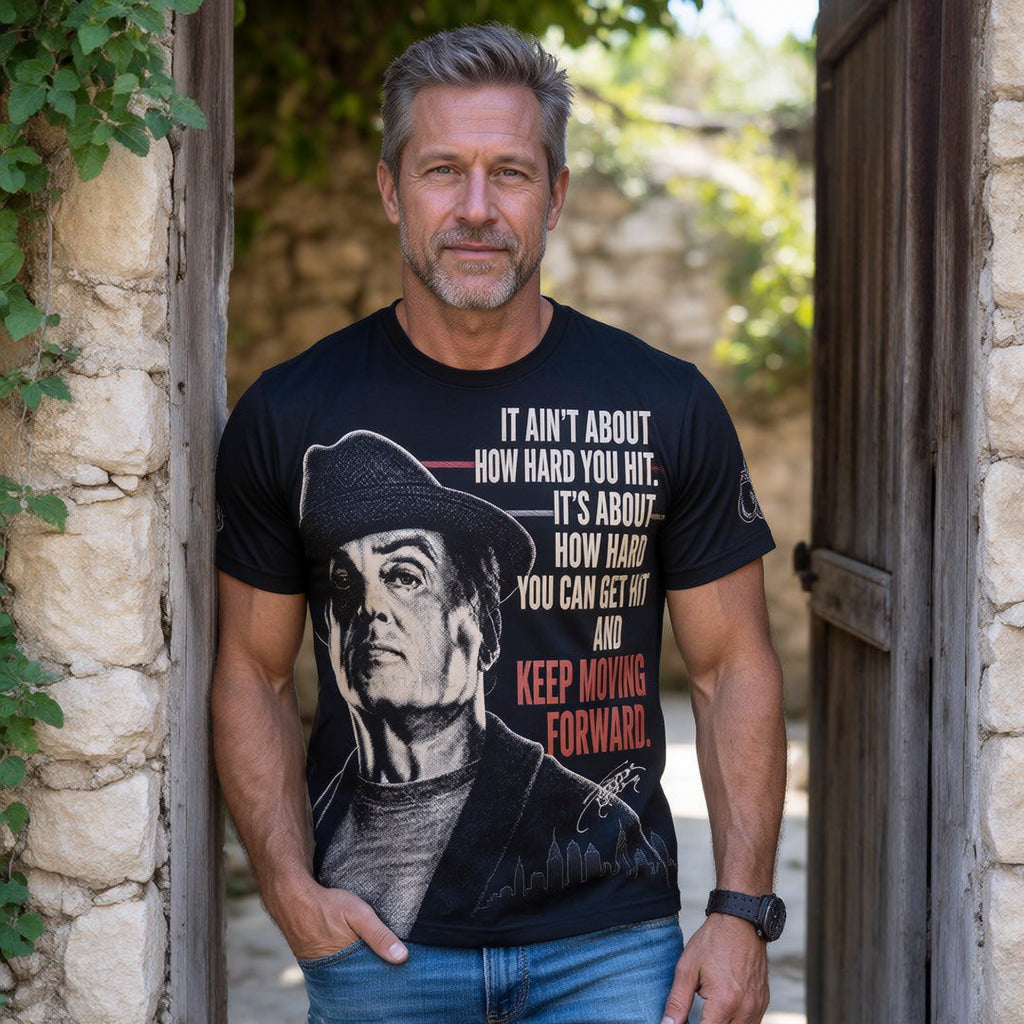 Keep Moving Forward – Vintage Fighter Graphic T-Shirt