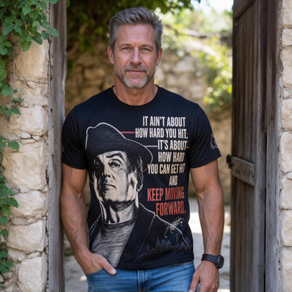 Keep Moving Forward – Vintage Fighter Graphic T-Shirt
