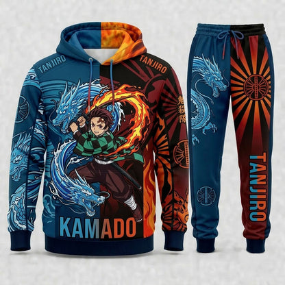 Limited Edition Demon Hunter Set | Anime Slayer Inspired Fan Hoodie & Sweatpants - Custom Fan Apparel Image 1