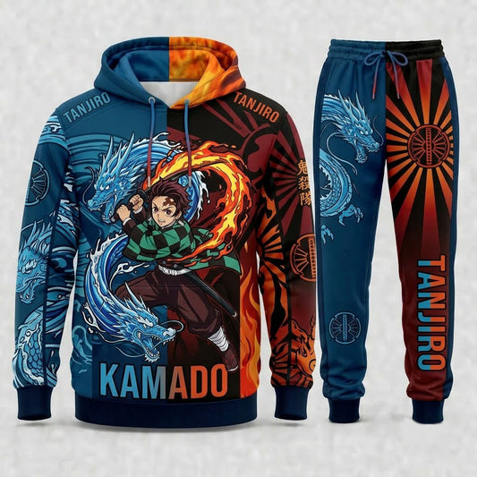 Limited Edition Demon Hunter Set | Anime Slayer Inspired Fan Hoodie & Sweatpants - Custom Fan Apparel Image 1