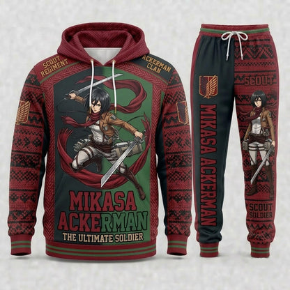 Limited Edition Titan Anime Fan Set — Hoodie & Sweatpants - Custom Fan Apparel Image 2