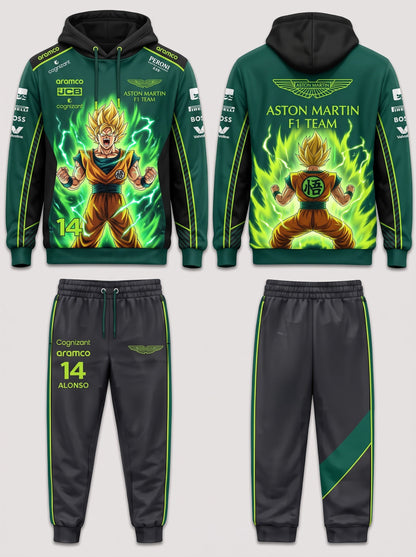 Sport Racing F1 x Son Goku Set — Hoodie & Sweatpants | 11 Formula Team Inspired Dragon Style