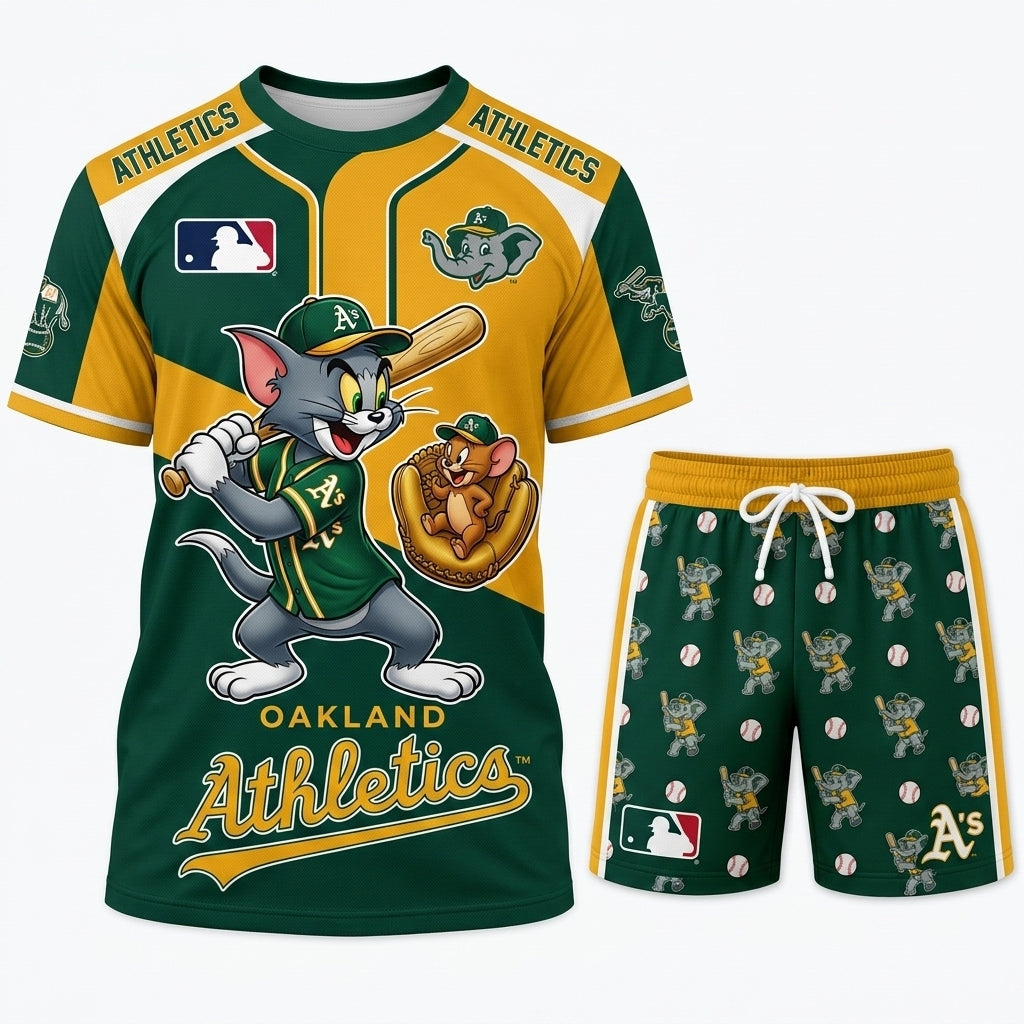 All USA Baseball Teams Inspired Fan Set, Graphic T-Shirt And Shorts Combo Outfit