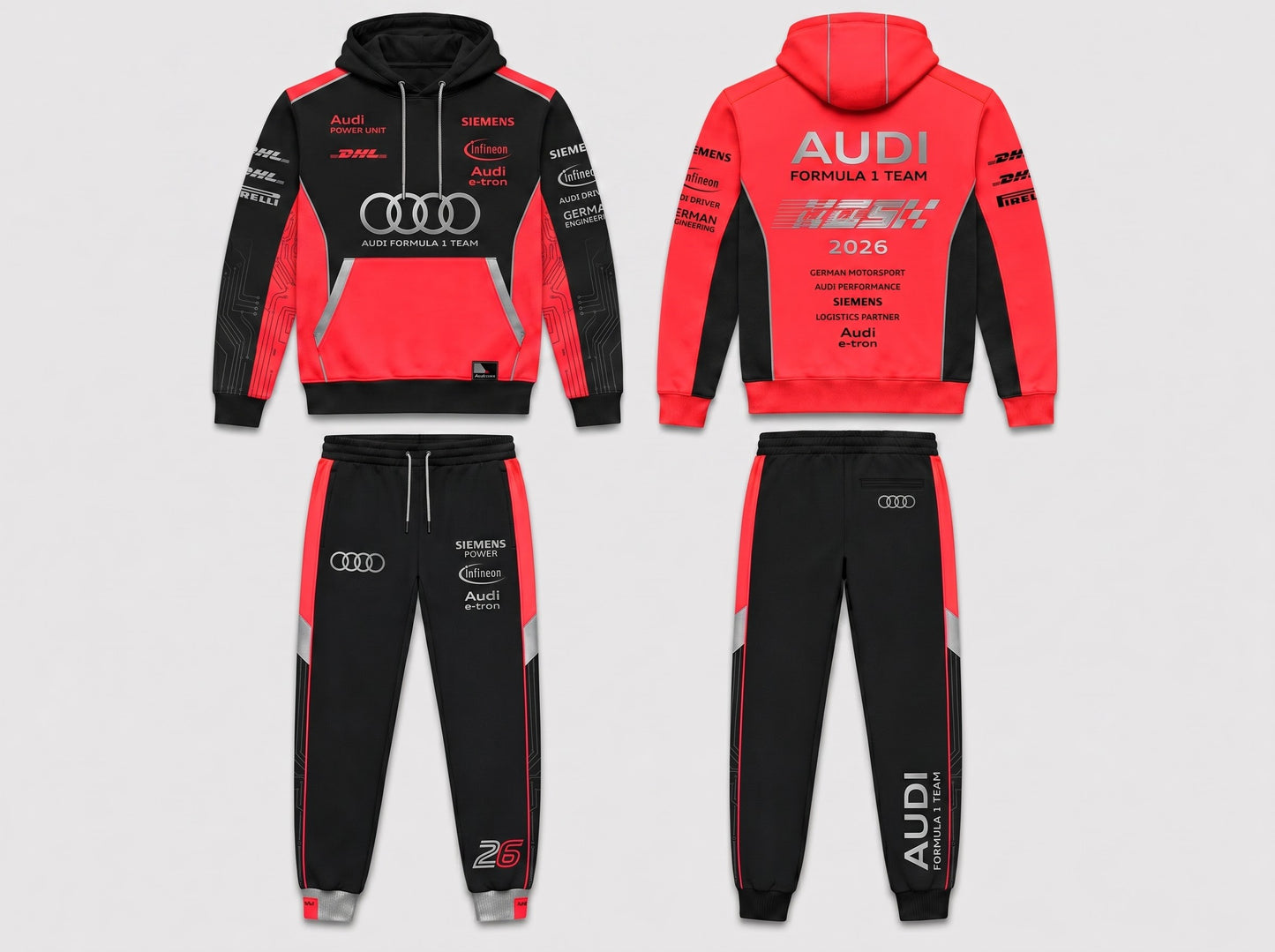 Formula Racing F1 Hoodie & Sweatpants Set — Motorsport Team Inspired Tracksuit — Racing Fan Outfit 2 - Custom Fan Apparel Image 19