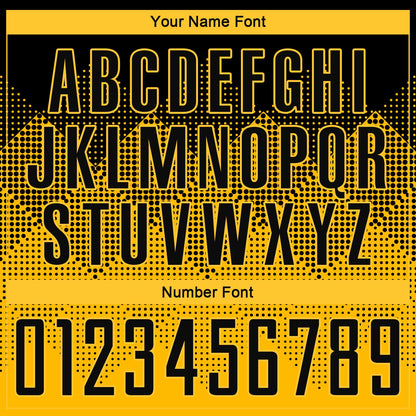 Custom Yellow Black Round Neck Sublimation Basketball Uniform Jersey