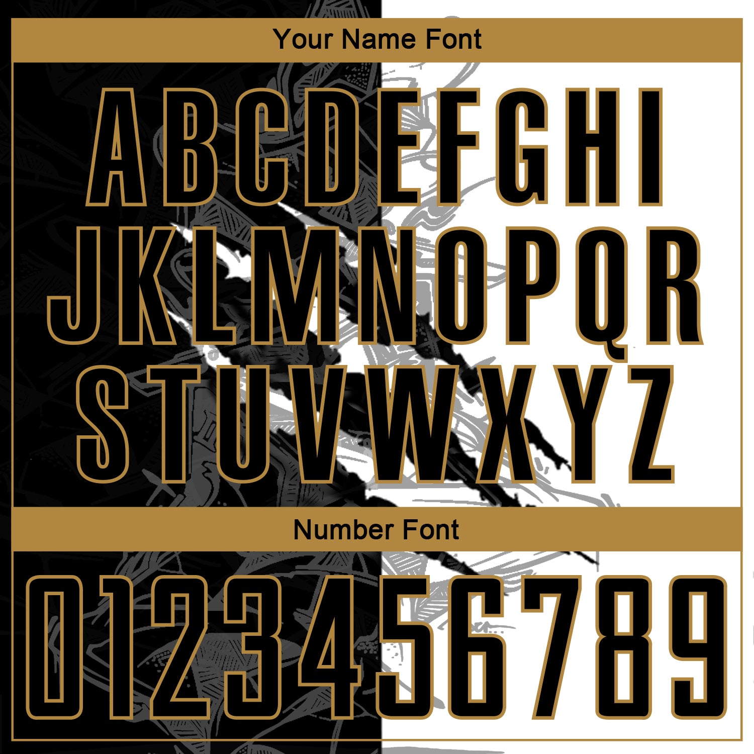 Custom Graffiti Pattern Black-Old Gold Scratch Round Neck Sublimation Basketball Uniform Jersey