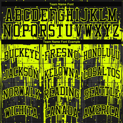 Custom Black Neon Green Round Neck Sublimation Basketball Uniform Jersey