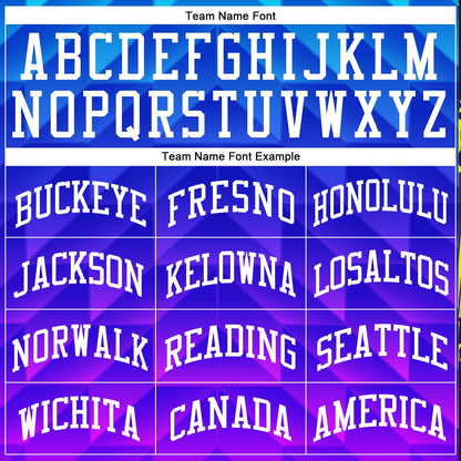 Custom Royal White Light Blue-Hot Pink Round Neck Sublimation Basketball Uniform Jersey