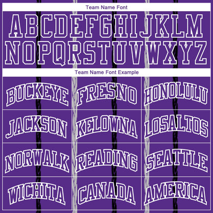 Custom Purple Black-White Round Neck Sublimation Basketball Uniform Jersey