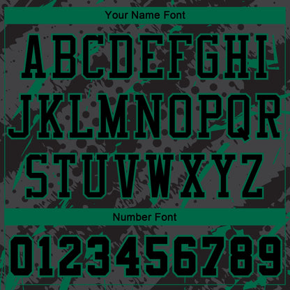 Custom Black Kelly Green Bright Lines Round Neck Sublimation Basketball Uniform Jersey