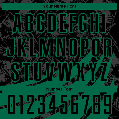 Custom Black Kelly Green Wind Shapes Round Neck Sublimation Basketball Uniform Jersey