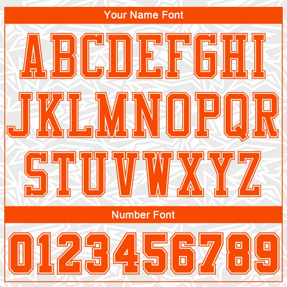 Custom White Orange Color Block Round Neck Sublimation Basketball Uniform Jersey