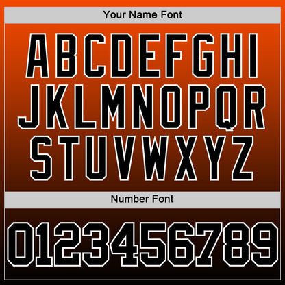Custom Orange Black-White Gradient Square Shapes Round Neck Sublimation Basketball Set Jersey