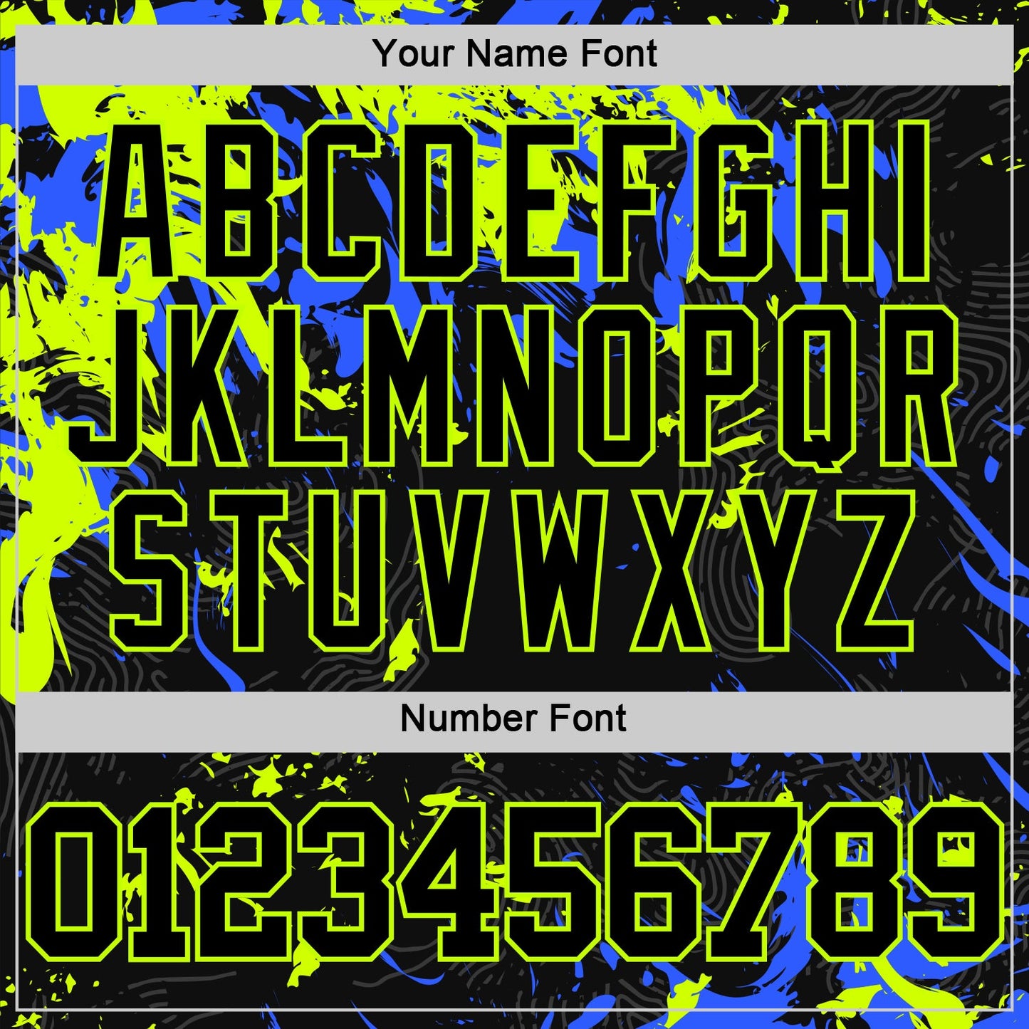Custom Black Neon Green-Royal Splash Round Neck Sublimation Basketball Set Jersey