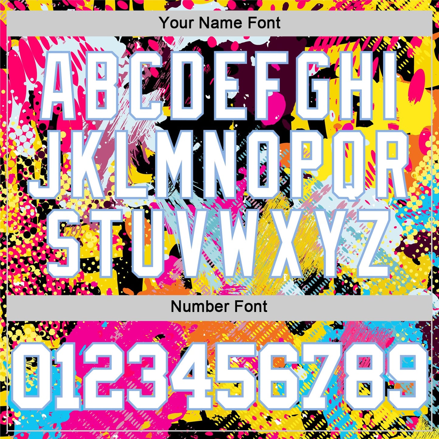 Custom Graffiti Pattern White-Light Blue Splash Round Neck Sublimation Basketball Set Jersey