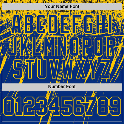 Custom Royal Yellow Splash Round Neck Sublimation Basketball Set Jersey