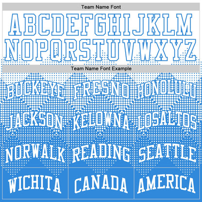 Custom White Powder Blue Gradient Square Shapes Round Neck Sublimation Basketball Set Jersey