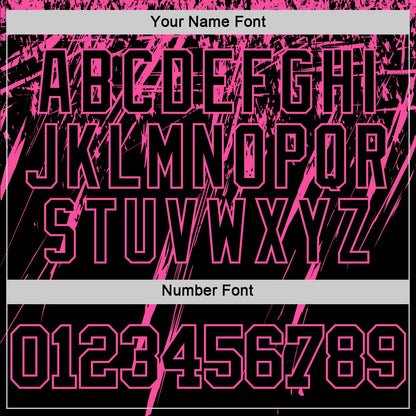 Custom Black Pink Splash Round Neck Sublimation Basketball Set Jersey