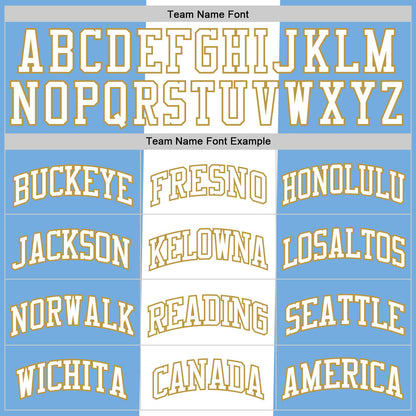 Custom Light Blue White-Old Gold Argentinian Flag Round Neck Sublimation Basketball Set Jersey