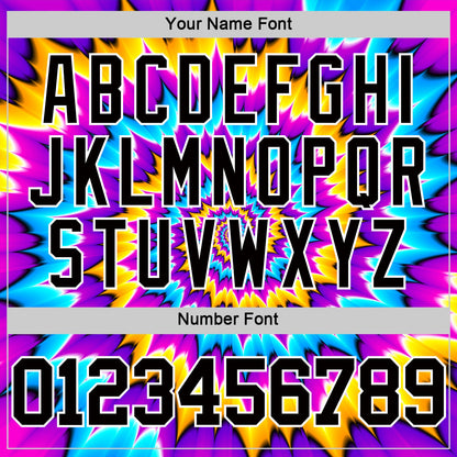 Custom Tie Dye Black-White Round Neck Sublimation Basketball Set Jersey