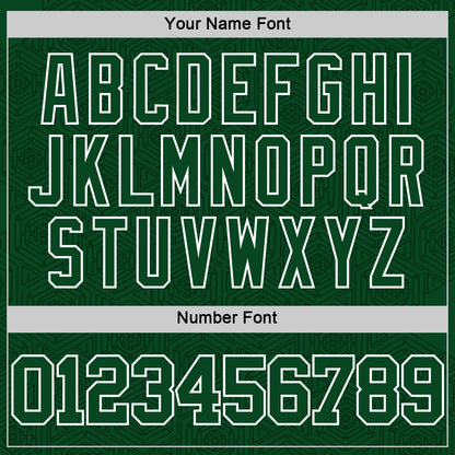 Custom Green White Geometric Shape Round Neck Sublimation Basketball Set Jersey