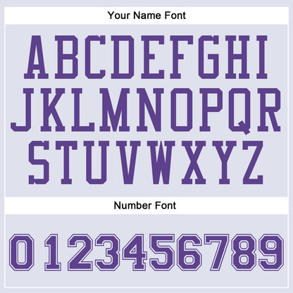 Custom White Purple Round Neck Basketball Uniform Jersey