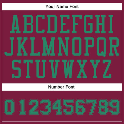 Custom Maroon Kelly Green Round Neck Basketball Uniform Jersey
