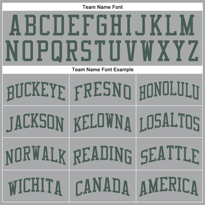 Custom Gray Green Round Neck Basketball Uniform Jersey