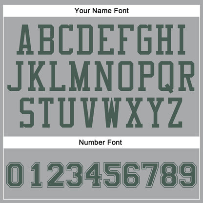 Custom Gray Green Round Neck Basketball Uniform Jersey