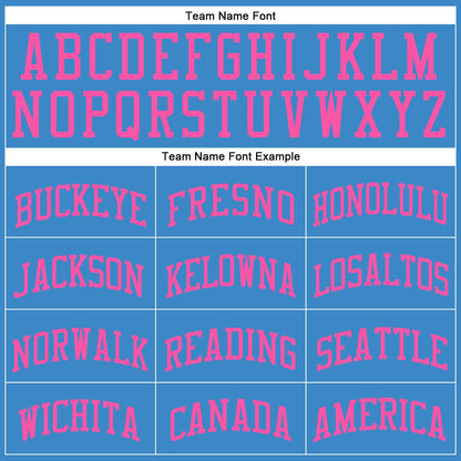 Custom Blue Pink Round Neck Basketball Uniform Jersey