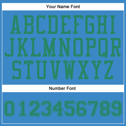 Custom Blue Kelly Green Round Neck Basketball Uniform Jersey