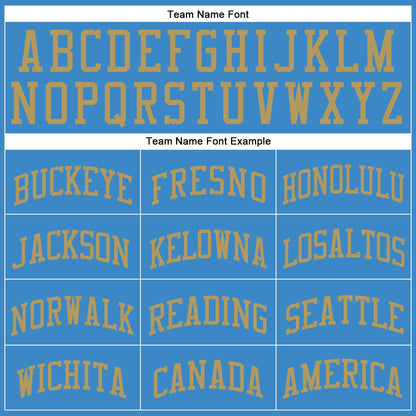 Custom Blue Old Gold Round Neck Basketball Uniform Jersey