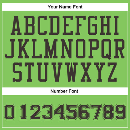 Custom Neon Green Brown Round Neck Basketball Uniform Jersey