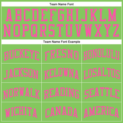 Custom Neon Green Pink Round Neck Basketball Uniform Jersey